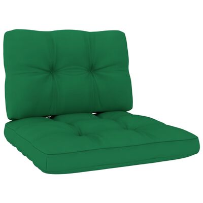vidaXL Krzesło ogrodowe z zielonymi poduszkami, impregnowana sosna