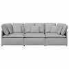 vidaXL Sofa modułowa z poduszkami Tkanina Cloud Grey