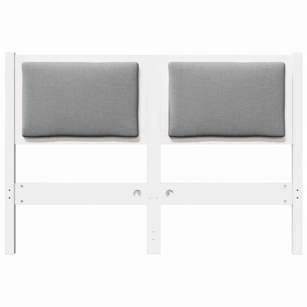 vidaXL Zagłówek Inny Biały 135 cm Lite drewno sosnowe
