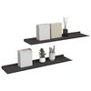 vidaXL P&oacute;łka wisząca 2 pcs Czarny 80 x 18 x 2,5 cm Stal
