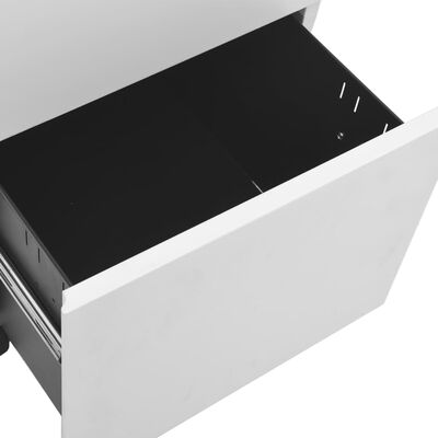 vidaXL Mobilna szafka kartotekowa, jasnoszara, 39x45x67 cm, stalowa