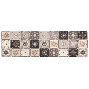 vidaXL Dywan kuchenny Mozaika szaro-beżowa 150 x 45 cm 100% poliamid
