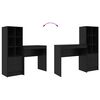 vidaXL Biurko z szufladą 2 pcs Czarny Dąb