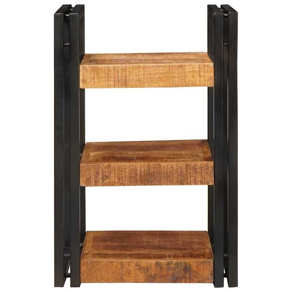 vidaXL Stolik nocny brązowo-czarny 38 x 33 x 58 cm Drewno z mango