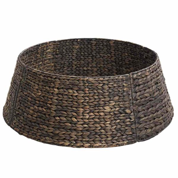 vidaXL Kołnierz do Choinki Czarny 60 x 60 x 22 cm Hiacynt wodny