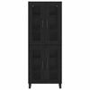 vidaXL Highboard 2 pcs Czarny Dąb Drewno inżynieryjne i szkło