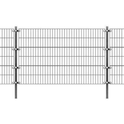 vidaXL Panel ogrodzeniowy ze słupkami, żelazny, 6 x 1,2 m, antracytowy