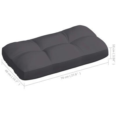 vidaXL Poduszki na sofę z palet, 7 szt., antracytowe