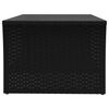 vidaXL Stolik kawowy, czarny, 100x50x40 cm, polirattan