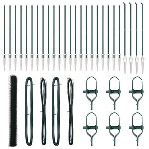 vidaXL Słupek ogrodzeniowy. Zielony 50 x 1,5 m (siatka 36 mm)