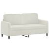 vidaXL Sofa 2-osobowa, kremowy, 140 cm, tapicerowana aksamitem