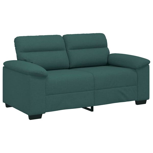 vidaXL Sofa 2-osobowa Ciemnozielona 160x81x84 cm Tkanina