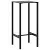 vidaXL Stolik barowy, czarny, 50x50x110 cm, malowana proszkowo stal