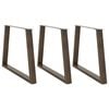 vidaXL Nogi do stołu jadalnego litery V 3szt. naturalna 90x(72-73,3)cm