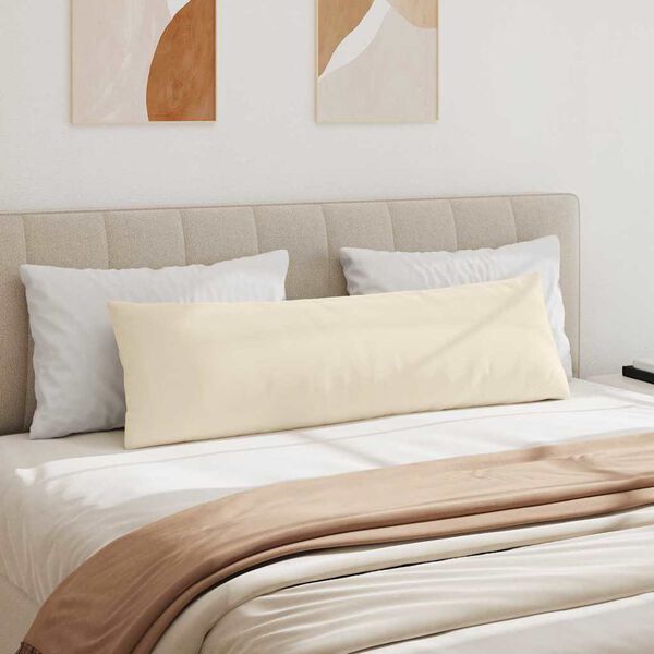 vidaXL Poduszki na sofę 2 pcs Beżowy 145 x 40 cm tkanina