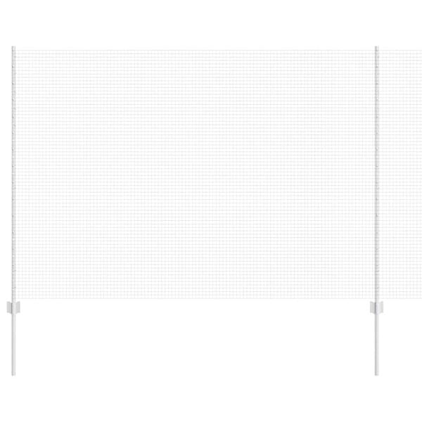 vidaXL Ogrodzenie z słupkiem Srebrny 1,5 x 25 m Stal