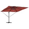 vidaXL Parasol Roma Czerwony 286 x 285 x 270 cm Aluminium i Poliester