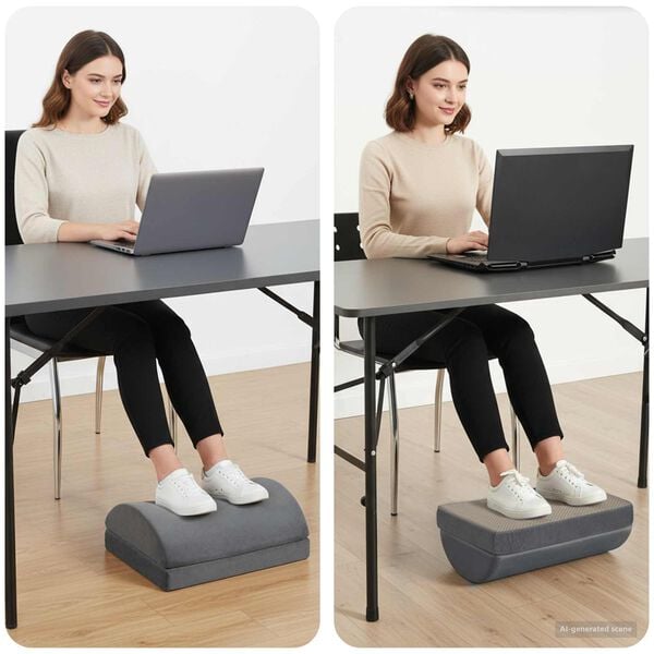 vidaXL Poduszka na podn&oacute;żek Gładki Szary