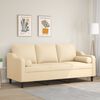 vidaXL 3-osobowa sofa wypoczynkowa z poduszkami, kremowa, 180 cm