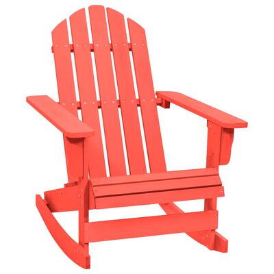 vidaXL Ogrodowy fotel bujany Adirondack, lite drewno jodłowe, czerwone