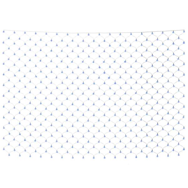 vidaXL Siatka lampek, niebieskie światło, 3x3 m, 306 LED