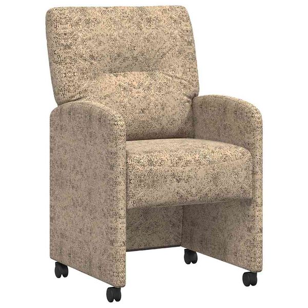 vidaXL Krzesła jadalne z kółkami 2 pcs Jasnoszary 57 x 67 x 95 cm