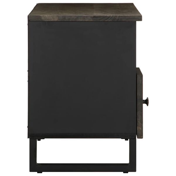 vidaXL Szafka pod telewizor, czarna, 100x33x46 cm, lite drewno mango