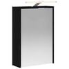 vidaXL Szafka z lustrem do łazienki Czarny Dąb 43 x 16 x 62.5 cm