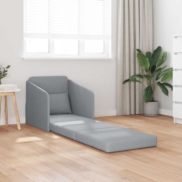 vidaXL Sofa Bed Jasnoszary 65 x 80 x 83 cm tkanina
