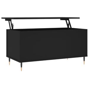 vidaXL Stolik kawowy, czarny, 90x44,5x45 cm, materiał drewnopochodny