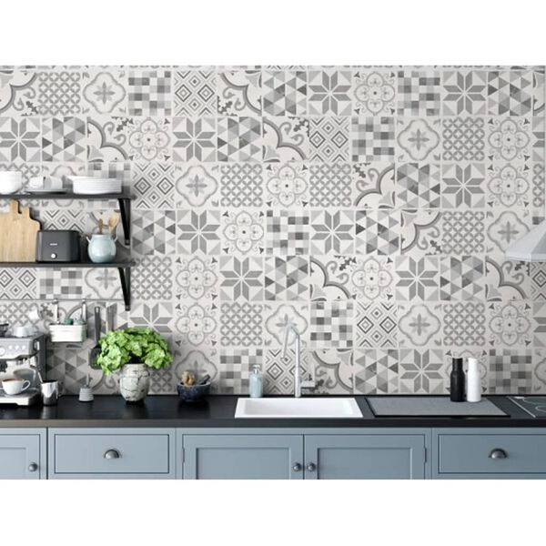 Grosfillex Panele ścienne Accent, 9 szt., 15,4x120 cm, andaluz grey