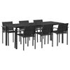 vidaXL Zestaw Mebli Ogrodowych 7 pcs Czarny i antracyt Textilene