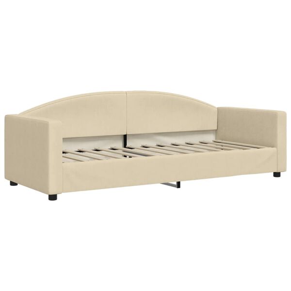 vidaXL Sofa z materacem do spania, kremowa, 80x200 cm, tkanina