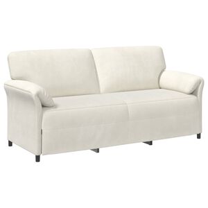 vidaXL Sofa 3-osobowa kremowy 198 x 83 x 95 cm Welur