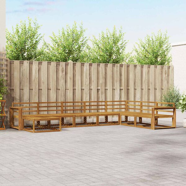 vidaXL Zestaw sof na zewnątrz 8 pcs Naturalny Lite Drewno Akacji