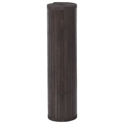 vidaXL Dywan prostokątny, ciemnobrązowy, 80x400 cm, bambusowy