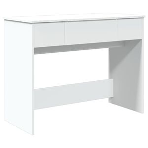 vidaXL Toaletka z lustrem, biała, 100x45x76 cm