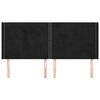 vidaXL Zagł&oacute;wek uszak, czarny, 163x16x118/128 cm, aksamit