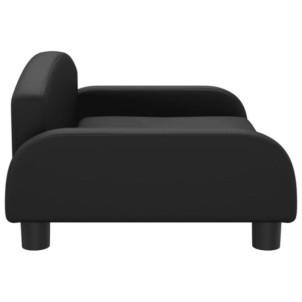 vidaXL Sofa dla dzieci, czarna, 70x45x30 cm, sztuczna sk&oacute;ra