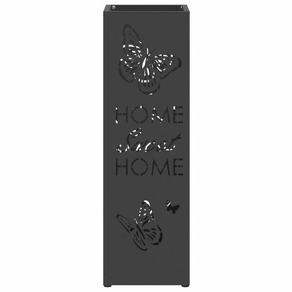 vidaXL Stojak na parasol Czarny 15.5 x 15.5 x 49 cm Metal