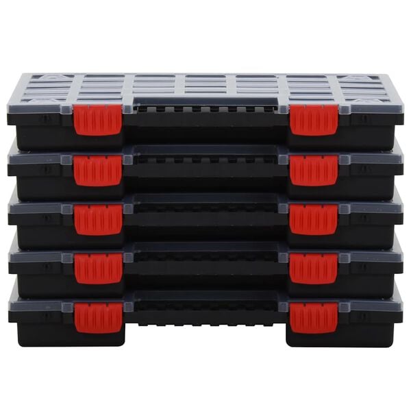 vidaXL Pudełka asortymentowe, 5 szt., 40x30x5 cm polipropylen