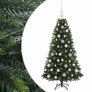 vidaXL Sztuczna choinka z bombkami 120 cm 150 LED Ciepła biel