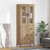vidaXL Highboard 2 pcs Dąb rzemieślniczy Materiał drewnopochodny