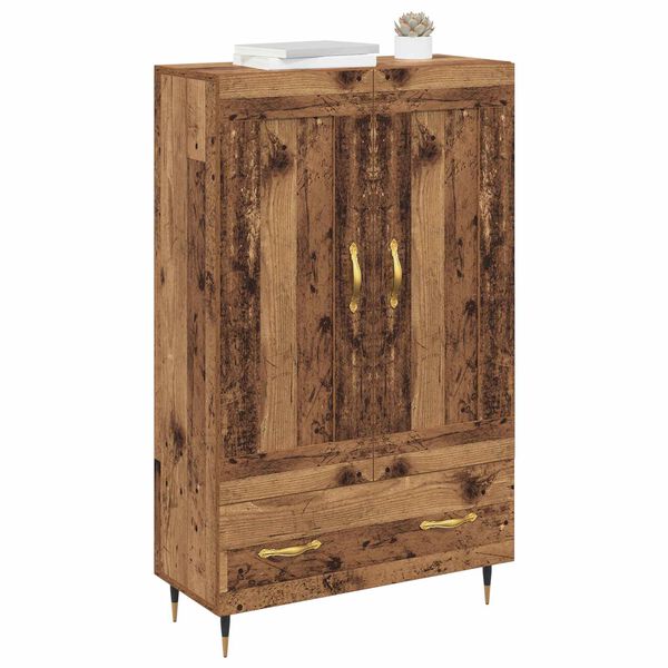 vidaXL Highboard z szufladą Stare drewno 69,5 x 31 x 115 cm