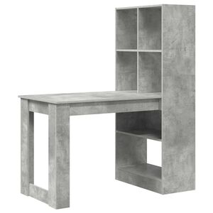 vidaXL Biurko Betonowy szary Drewno inżynieryjne 122 x 67 x 145 cm