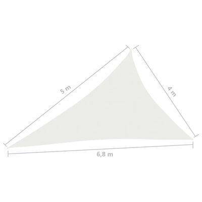 vidaXL Żagiel przeciwsłoneczny, 160 g/m², biały, 4x5x6,8 m, HDPE