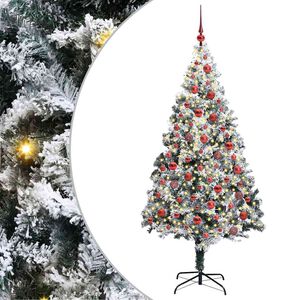 vidaXL Sztuczna choinka Biały 180 cm PVC i Stal i Plastik
