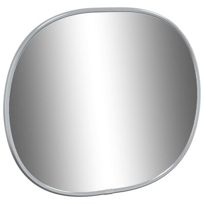 vidaXL Lustro ścienne, srebrne, 30x25 cm