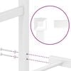 vidaXL Metalowa rama ł&oacute;żka z wezgłowiem, biała, 90x190 cm