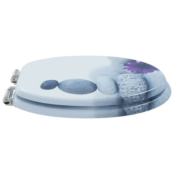 vidaXL Deska toaletowa 2 pcs Szary 44 x 38 cm Płyta MDF